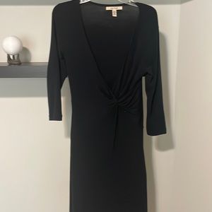 Free People black 3/4 sleeve midi dress